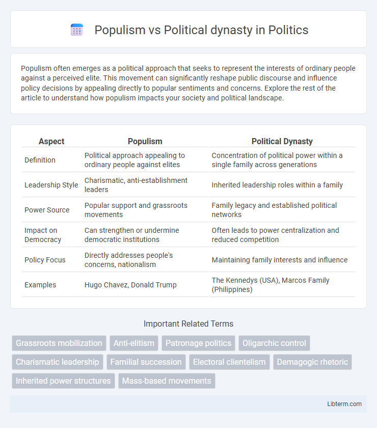 Political dynasty vs Populism in Politics - What is The Difference?