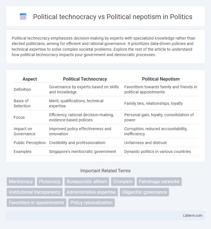 Political nepotism vs Political technocracy in Politics - What is The Difference?