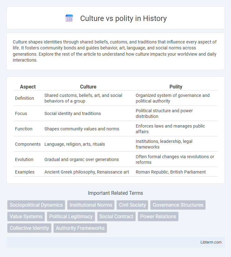 polity vs Culture in History - What is The Difference?