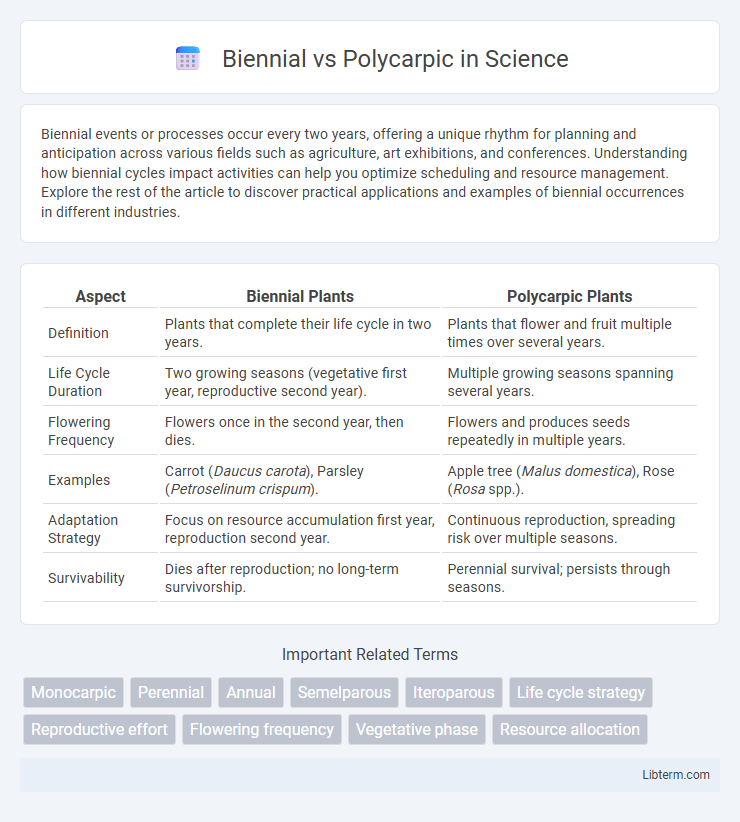 Polycarpic vs Biennial in Science - What is The Difference?