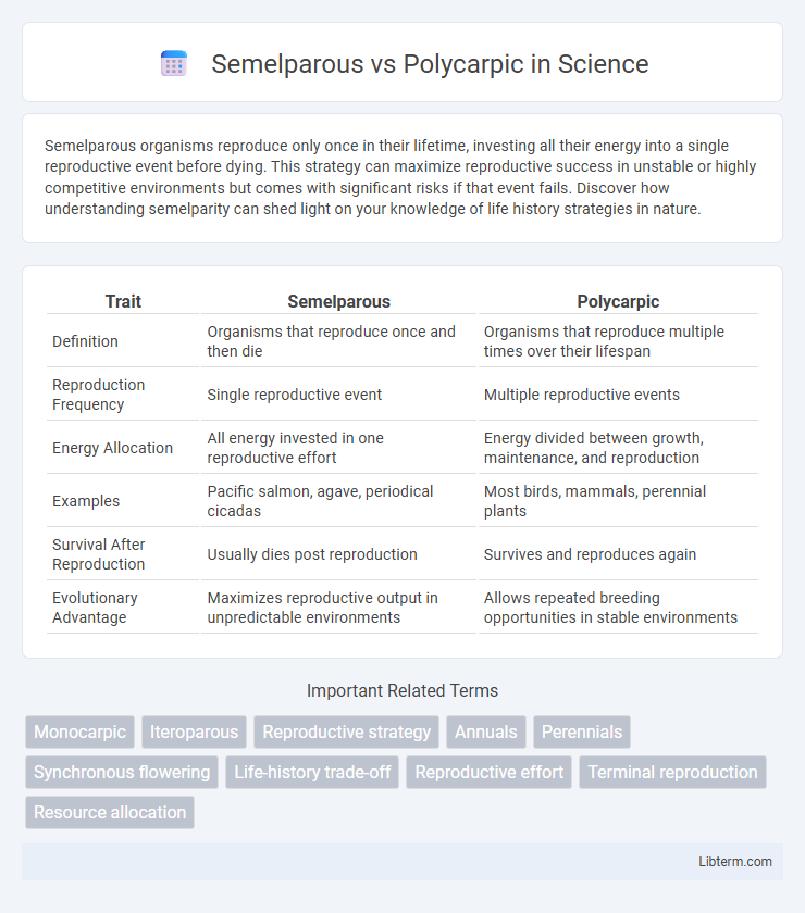 Polycarpic vs Semelparous in Science - What is The Difference?