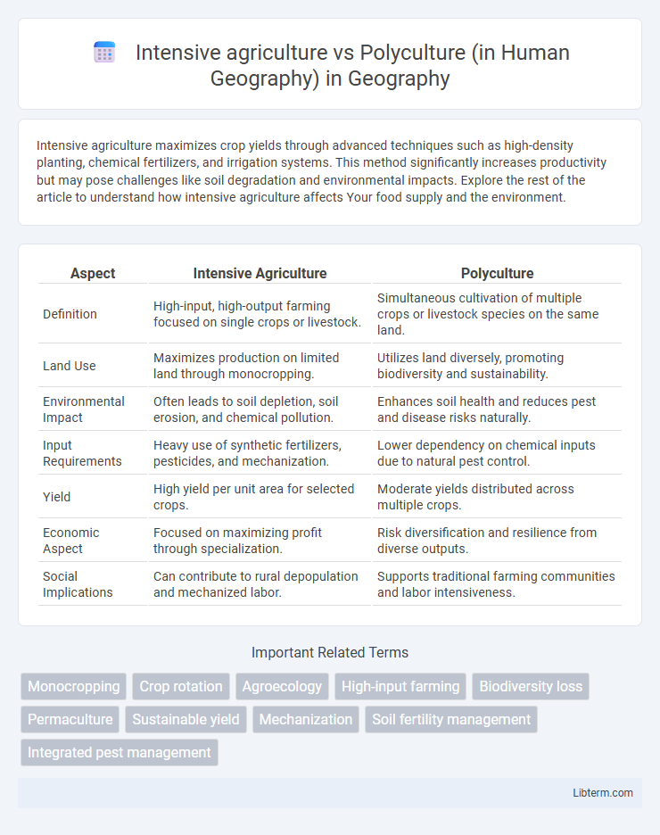 Polyculture (in Human Geography) vs Intensive agriculture in Geography - What is The Difference?