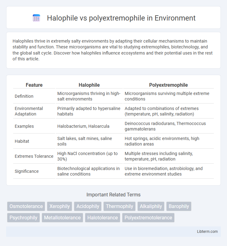 polyextremophile vs Halophile in Environment - What is The Difference?