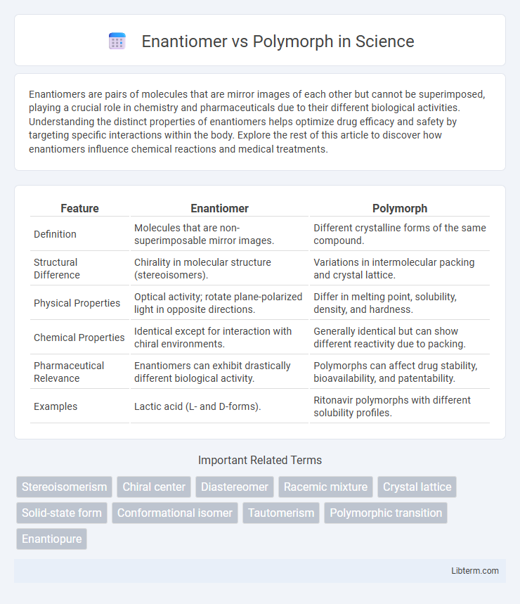 Polymorph vs Enantiomer in Science - What is The Difference?