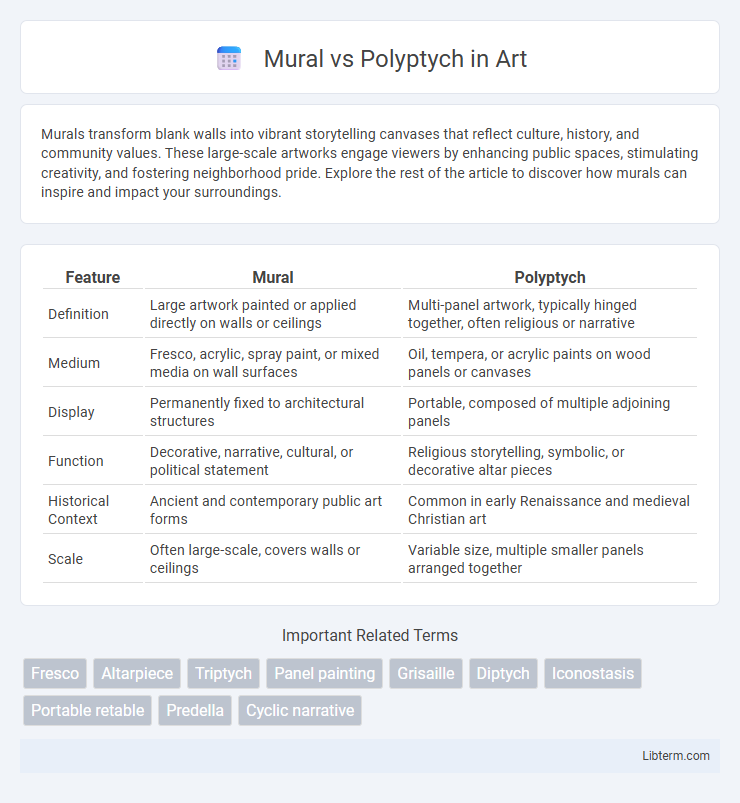 Polyptych vs Mural in Art - What is The Difference?