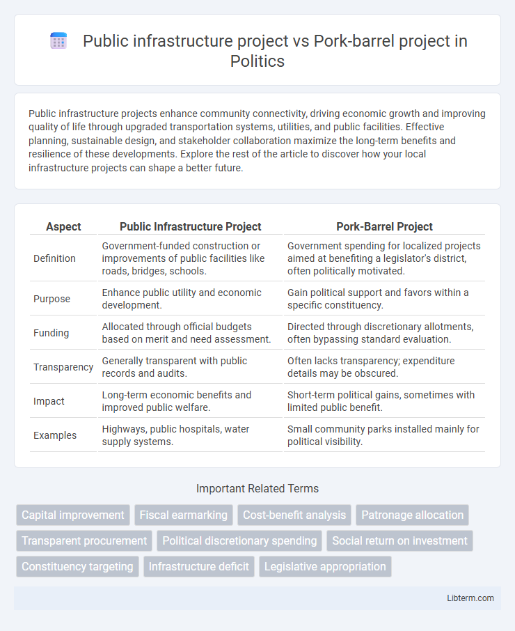 Pork-barrel project vs Public infrastructure project in Politics - What is The Difference?