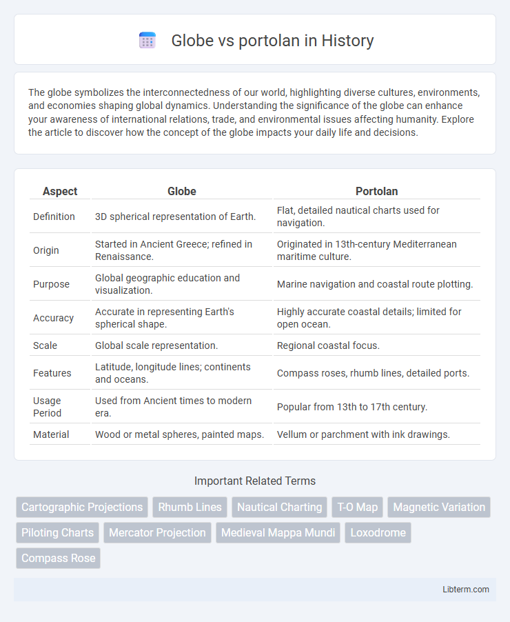 portolan vs Globe in History - What is The Difference?