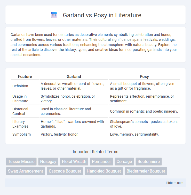 Posy vs Garland in Literature - What is The Difference?
