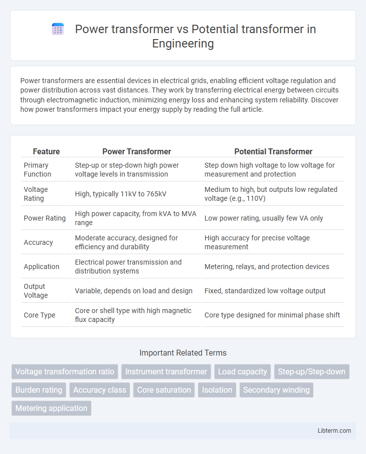 Potential transformer vs Power transformer in Engineering - What is The Difference?