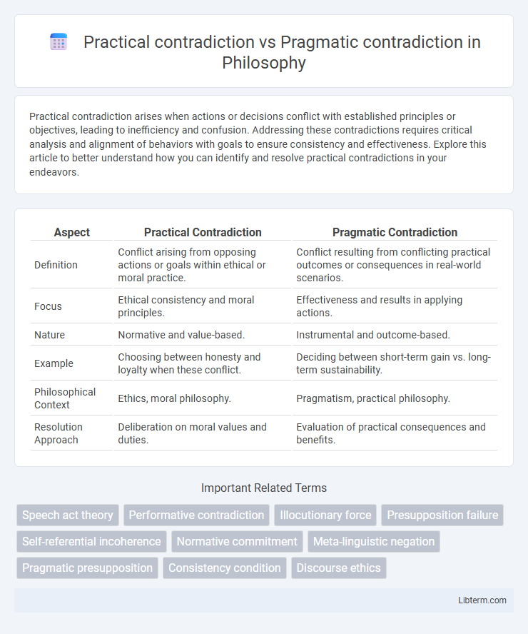 Pragmatic contradiction vs Practical contradiction in Philosophy - What is The Difference?