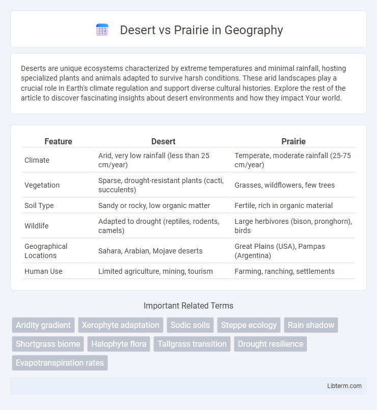 Prairie vs Desert in Geography - What is The Difference?