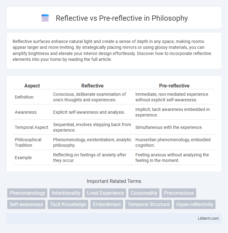 Pre-reflective vs Reflective in Philosophy - What is The Difference?