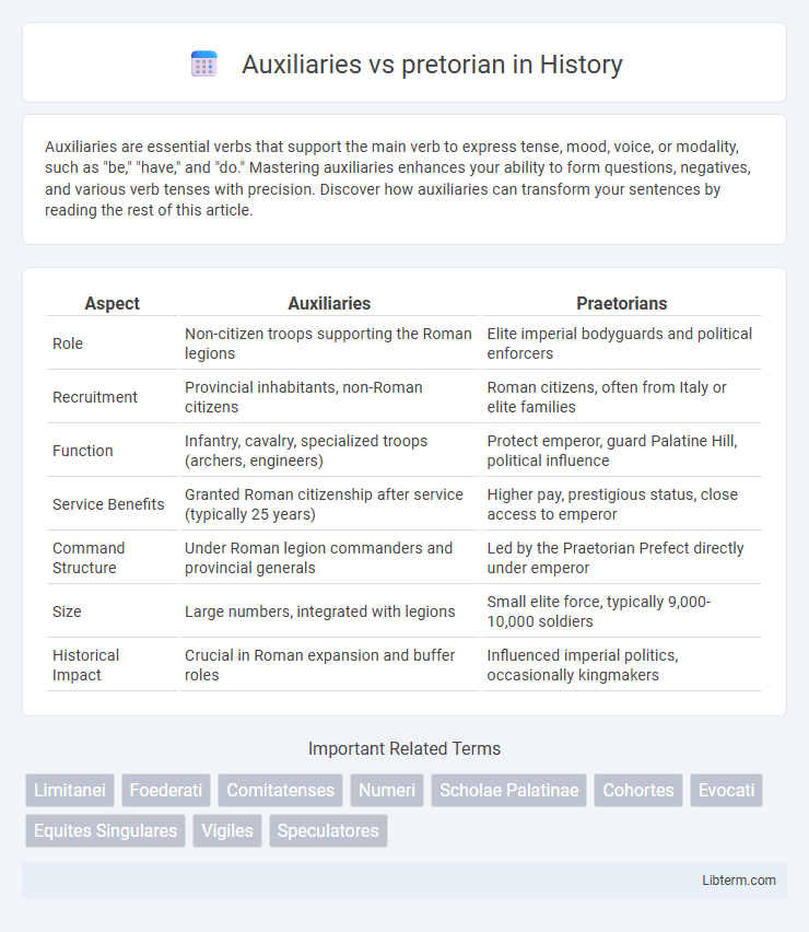 pretorian vs Auxiliaries in History - What is The Difference?