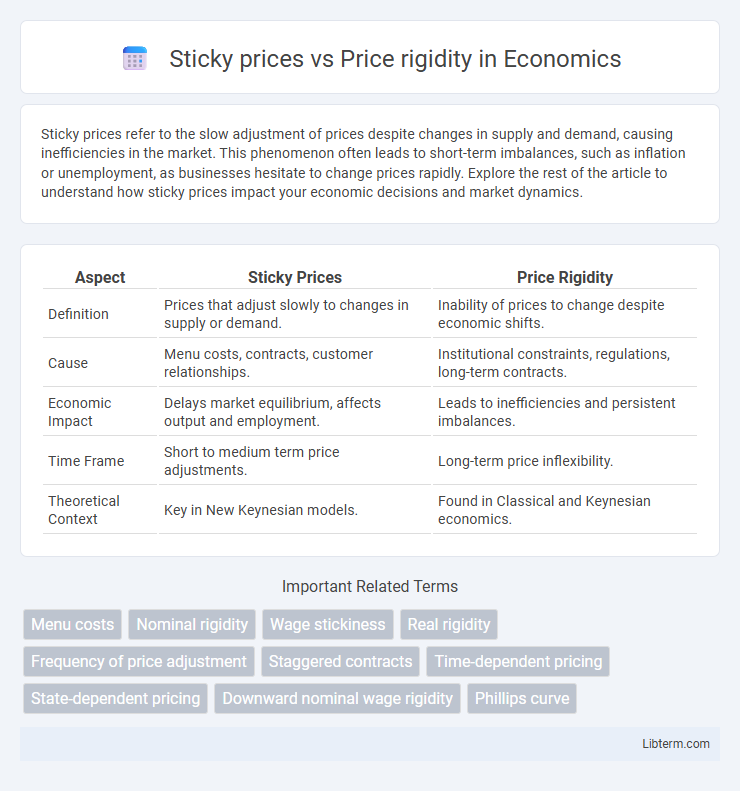 Price rigidity vs Sticky prices in Economics - What is The Difference?