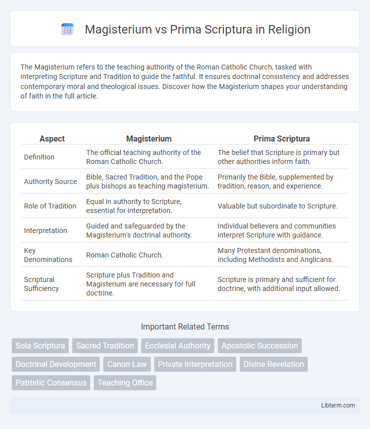Prima Scriptura vs Magisterium in Religion - What is The Difference?