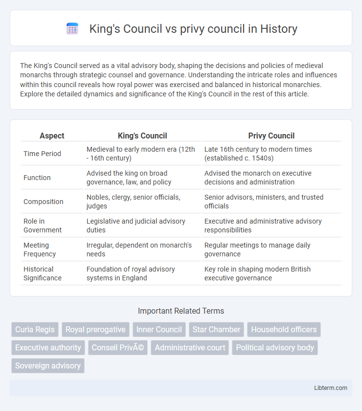 privy council vs King's Council in History - What is The Difference?
