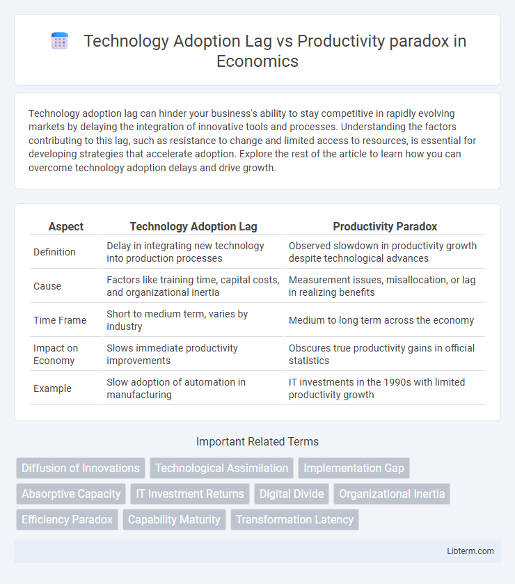 Productivity paradox vs Technology Adoption Lag in Economics - What is The Difference?
