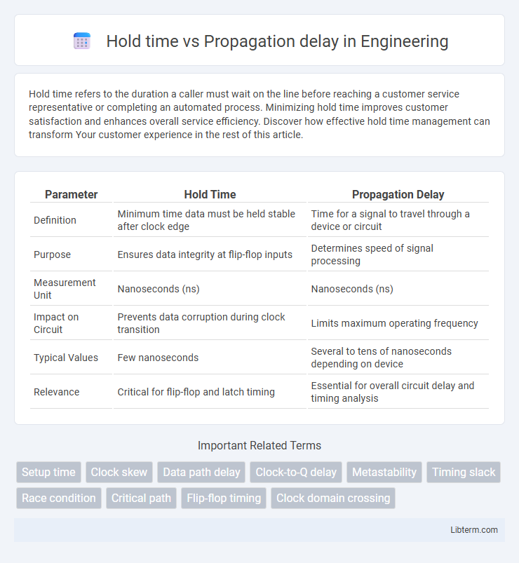 Propagation delay vs Hold time in Engineering - What is The Difference?