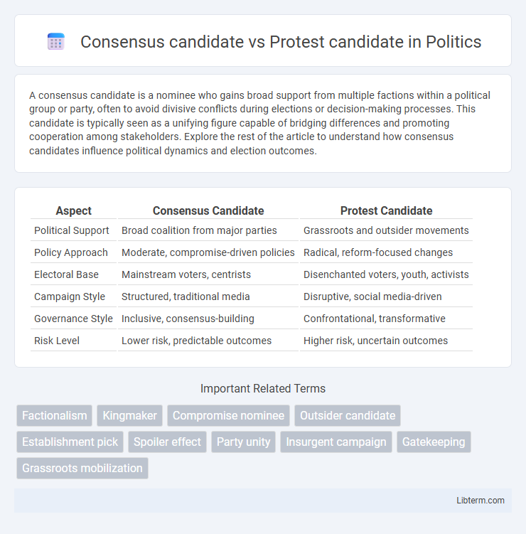 Protest candidate vs Consensus candidate in Politics - What is The Difference?