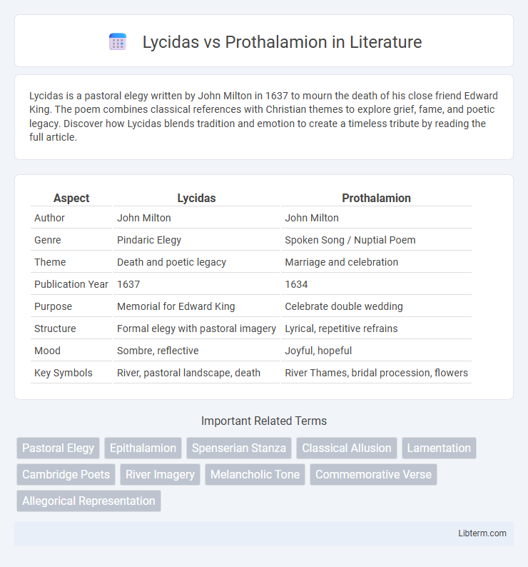 Prothalamion vs Lycidas in Literature - What is The Difference?