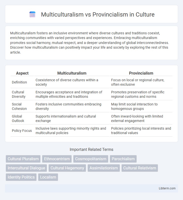 Provincialism vs Multiculturalism in Culture - What is The Difference?