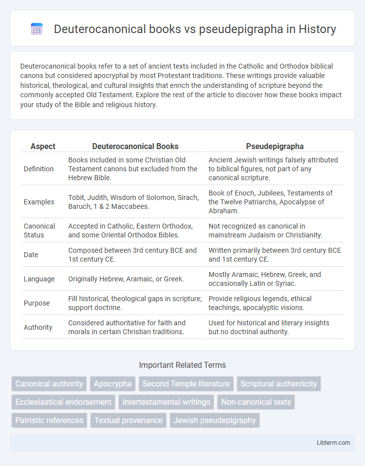 pseudepigrapha vs Deuterocanonical books in History - What is The Difference?