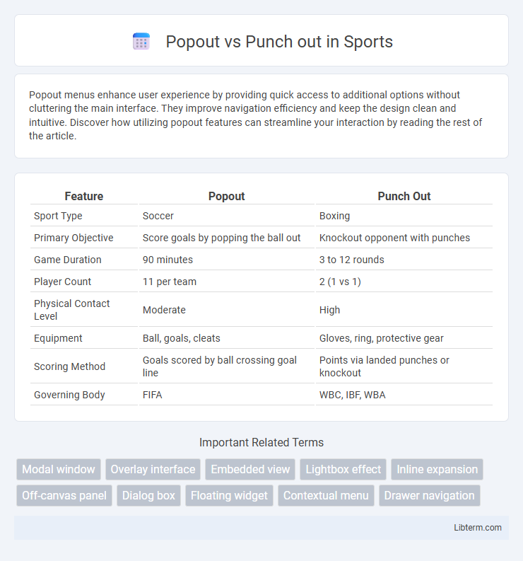 Punch out vs Popout in Sports - What is The Difference?