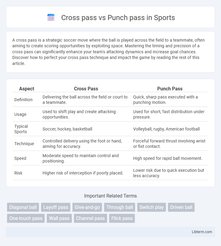 Punch pass vs Cross pass in Sports - What is The Difference?