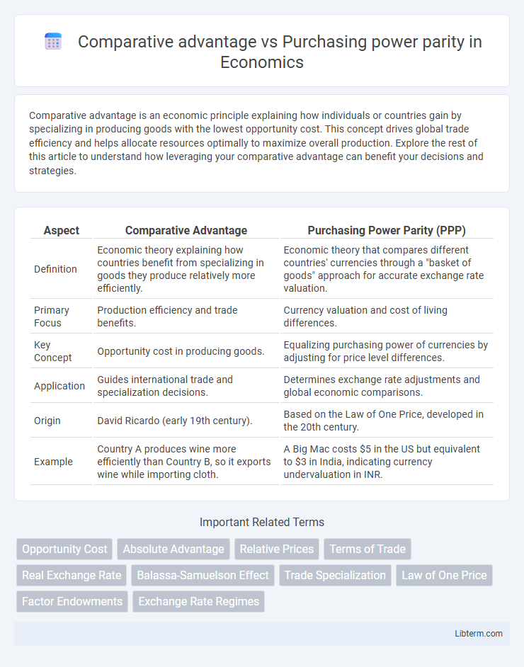 Purchasing power parity vs Comparative advantage in Economics - What is The Difference?