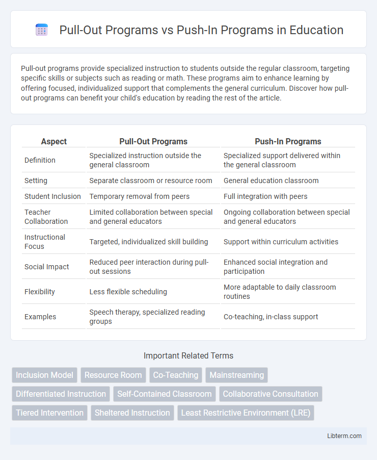 Push-In Programs vs Pull-Out Programs in Education - What is The Difference?