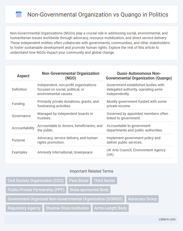 Quango vs Non-Governmental Organization in Politics - What is The Difference?