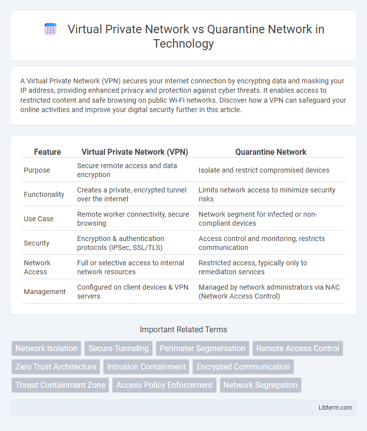 Quarantine Network vs Virtual Private Network in Technology - What is The Difference?