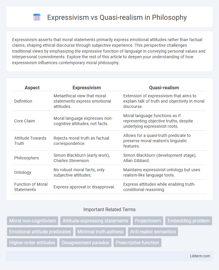 Quasi-realism vs Expressivism in Philosophy - What is The Difference?