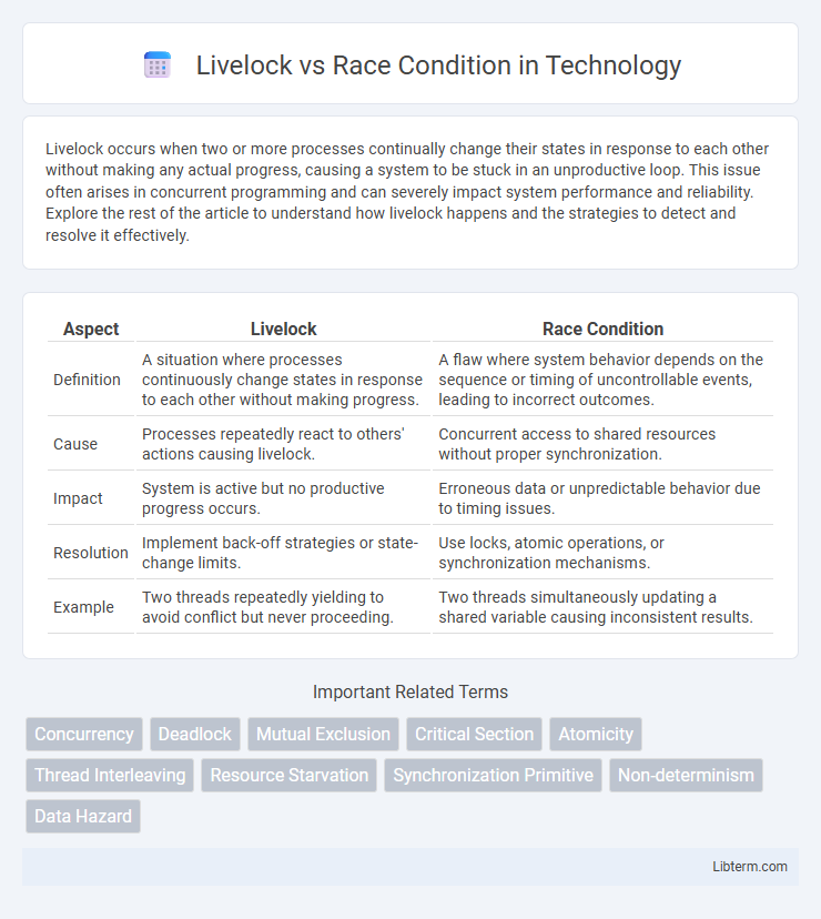 Race Condition vs Livelock in Technology - What is The Difference?