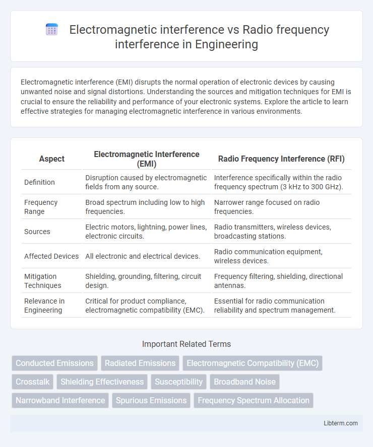Radio frequency interference vs Electromagnetic interference in Engineering - What is The Difference?