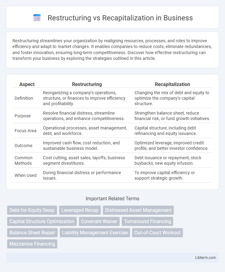 Recapitalization vs Restructuring in Business - What is The Difference?