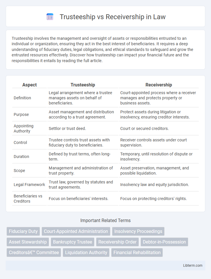 Receivership vs Trusteeship in Law - What is The Difference?