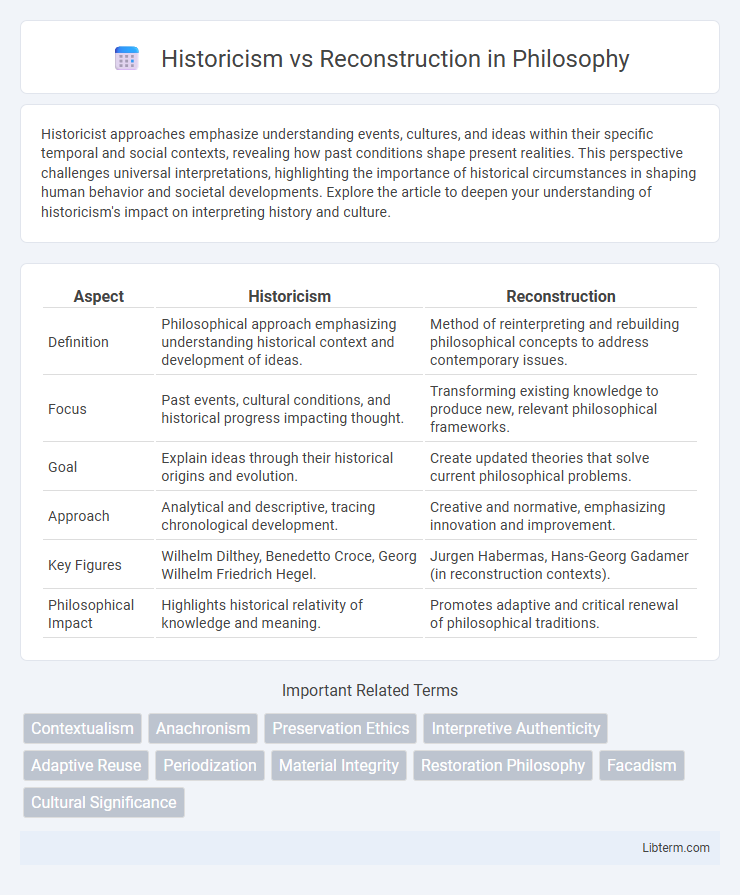 Reconstruction vs Historicism in Philosophy - What is The Difference?