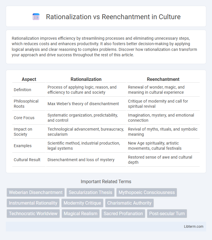 Reenchantment vs Rationalization in Culture - What is The Difference?