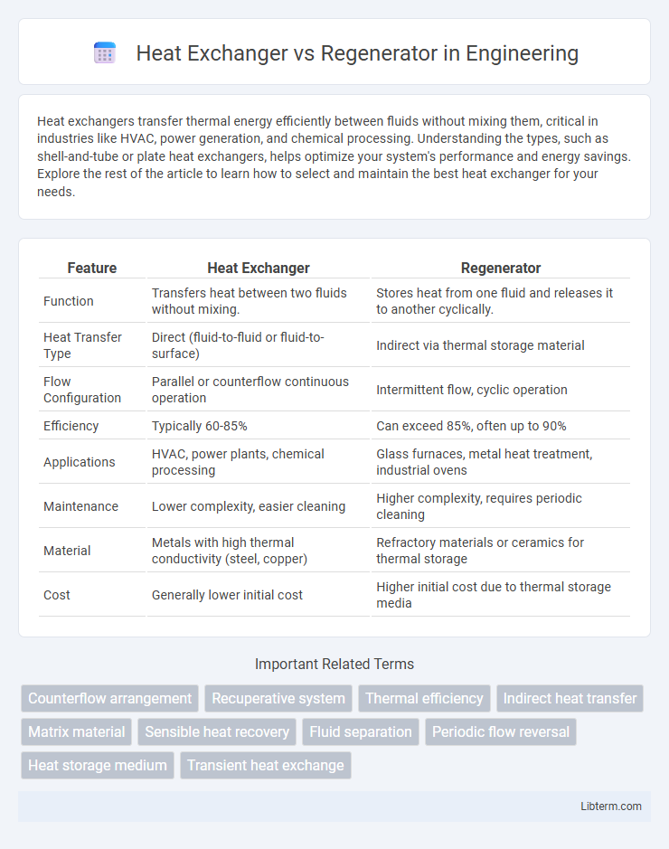 Regenerator vs Heat Exchanger in Engineering - What is The Difference?