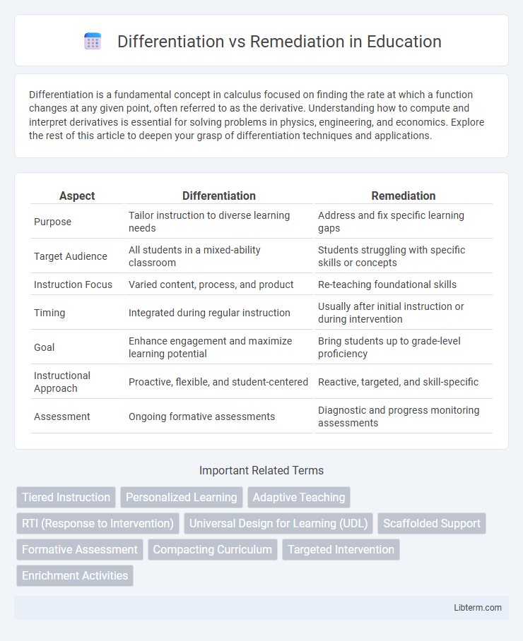 Remediation vs Differentiation in Education - What is The Difference?