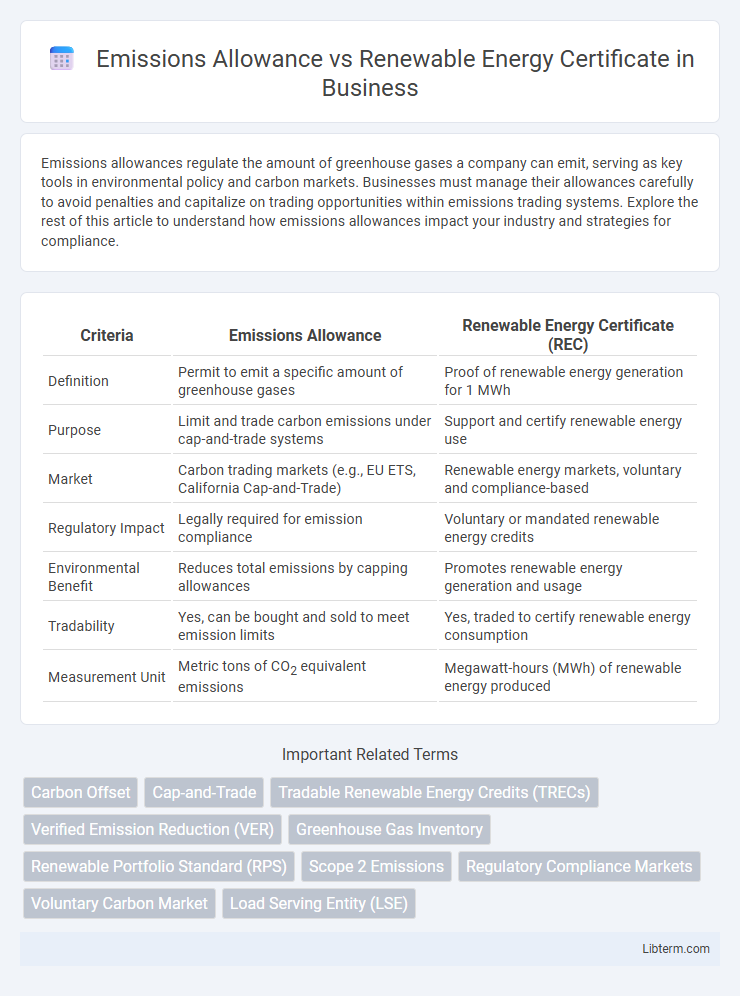 Renewable Energy Certificate vs Emissions Allowance in Business - What is The Difference?