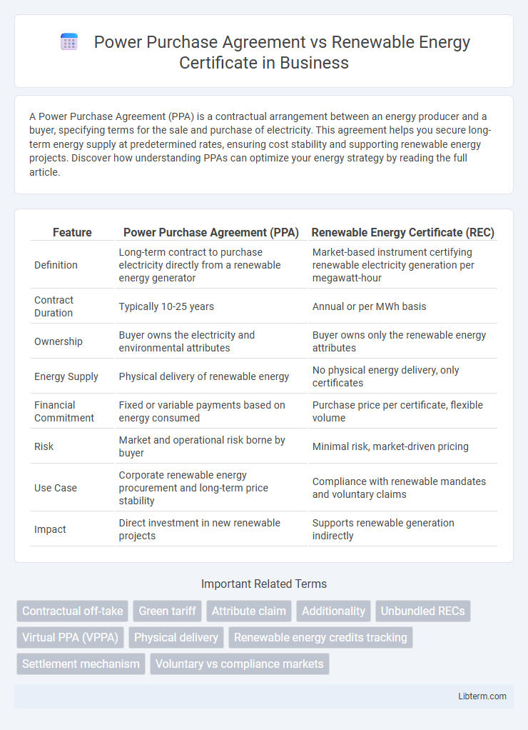 Renewable Energy Certificate vs Power Purchase Agreement in Business - What is The Difference?