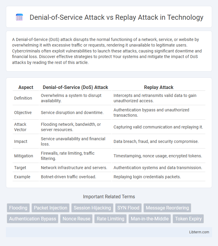 Replay Attack vs Denial-of-Service Attack in Technology - What is The Difference?
