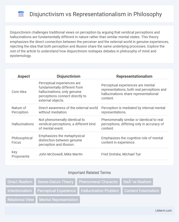 Representationalism vs Disjunctivism in Philosophy - What is The Difference?