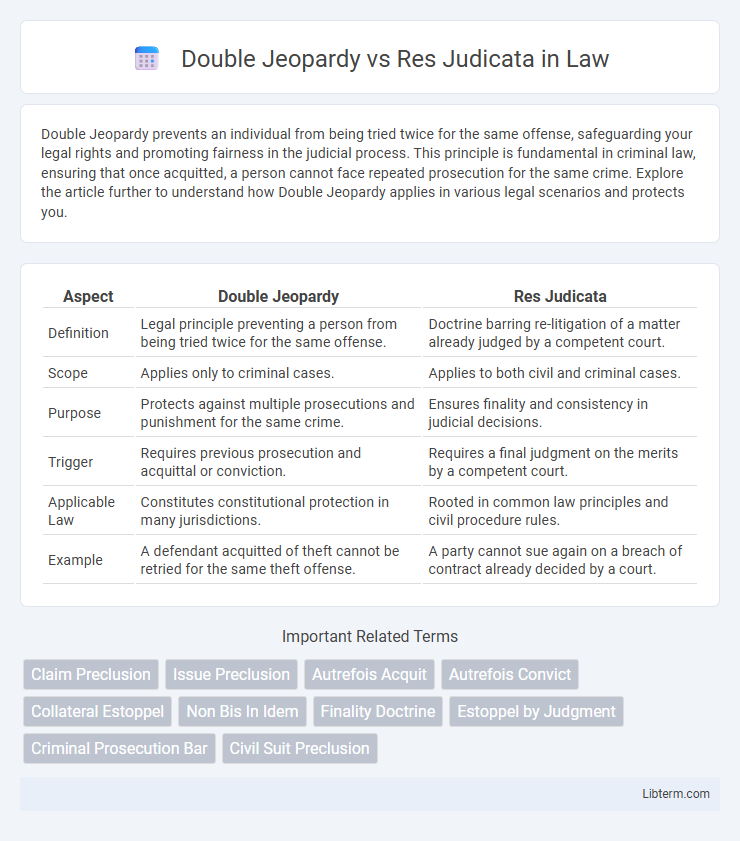 Res Judicata vs Double Jeopardy in Law - What is The Difference?