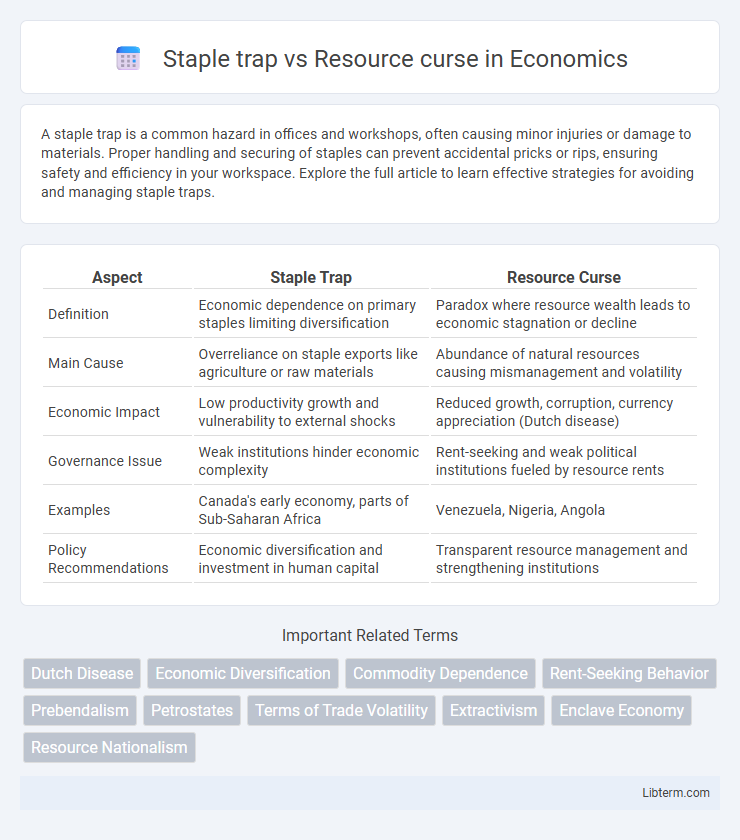 Resource curse vs Staple trap in Economics - What is The Difference?
