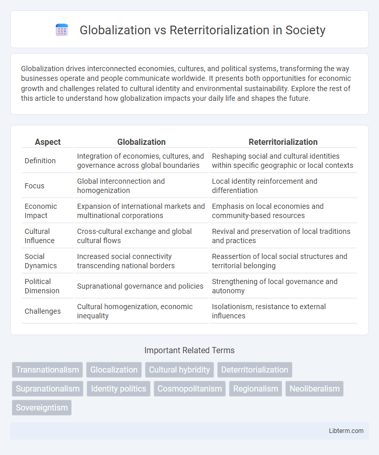Reterritorialization vs Globalization in Society - What is The Difference?