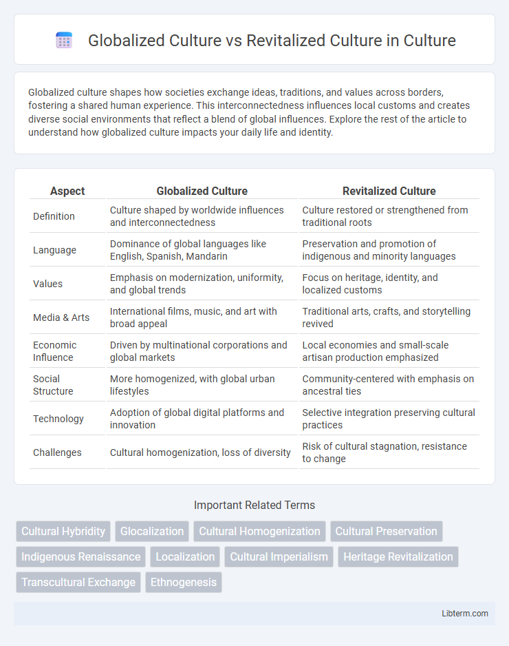 Revitalized Culture vs Globalized Culture in Culture - What is The Difference?