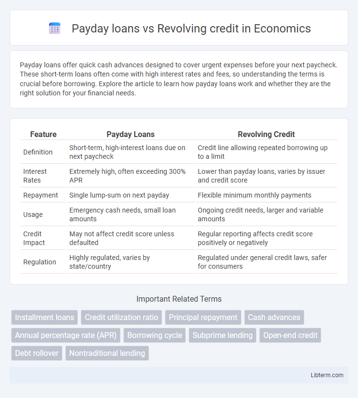 Revolving credit vs Payday loans in Economics - What is The Difference?